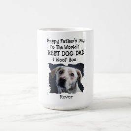 Taza De Café Perro del Día del Padre Personalizado