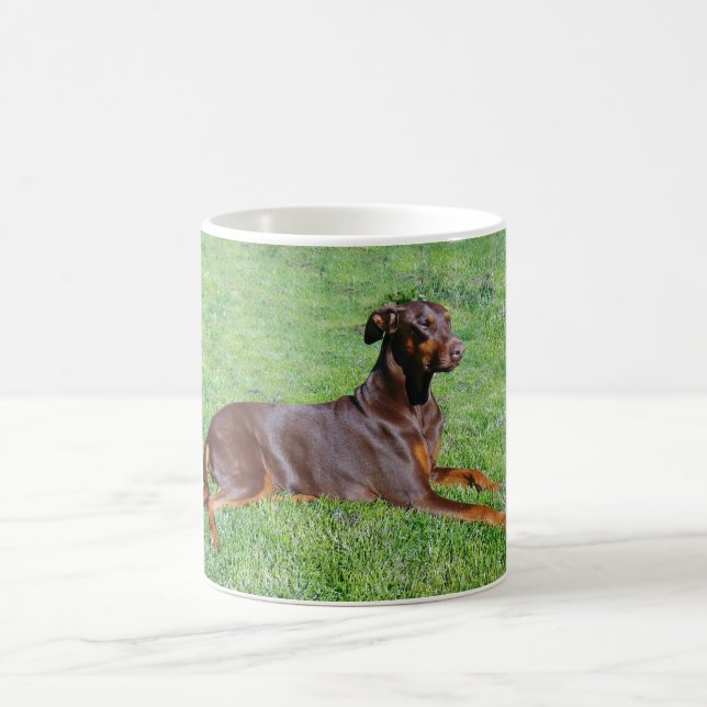 Taza De Café Perro del Doberman (Centro)