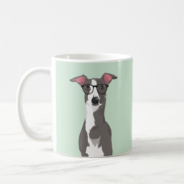Taza De Café Perro del galgo italiano del inconformista para (Izquierda)