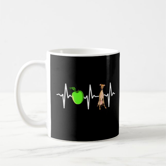Taza De Café Perro del latido del Greyhound de Apple (Izquierda)