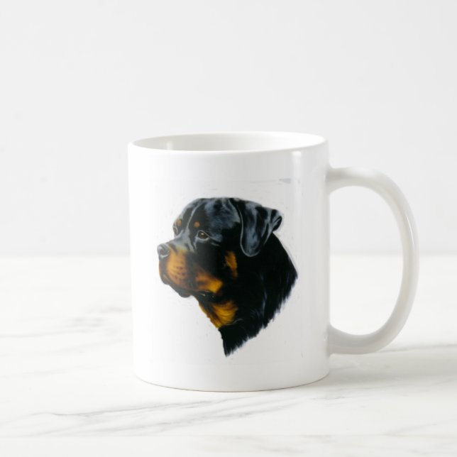 Taza De Café perro del rottweiler (Derecha)