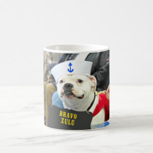 TAZA DE CAFÉ PERRO DEL SERVICIO MILITAR DE EE. UU.