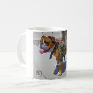 TAZA DE CAFÉ PERRO DEL SERVICIO MILITAR DE EE. UU.