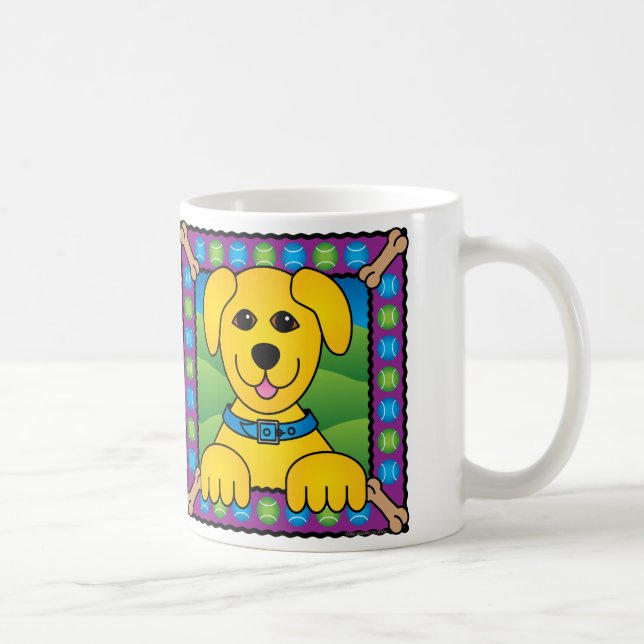 Taza De Café Perro del tenis (Derecha)