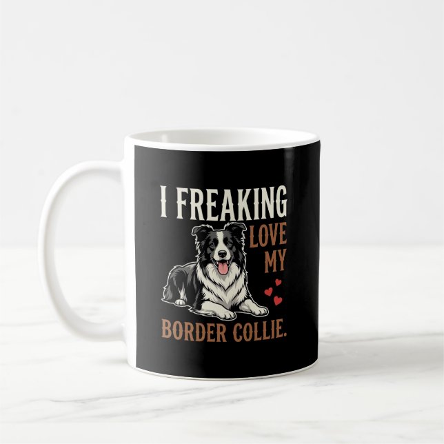 Taza De Café Perro Divertido Border Collie Amor (Izquierda)