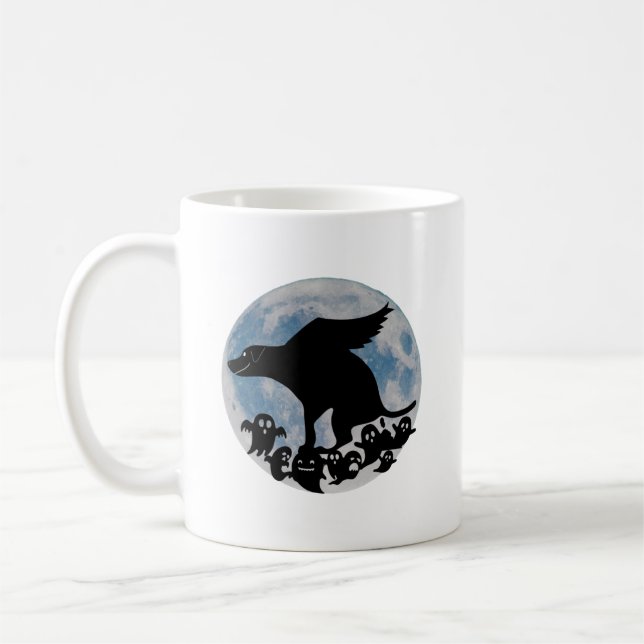 Taza De Café Perro divertido de Halloween (Izquierda)