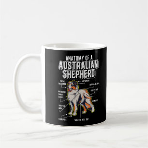 Taza De Café Perro divertido de la anatomía pastora australian