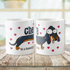 Taza De Café Perro divertido y largo para el desayuno