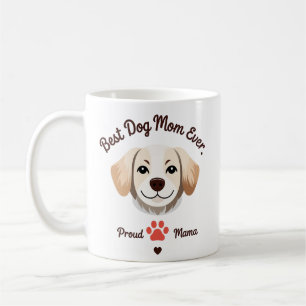 Taza De Café Perro dorado lindo regalo para su mamá