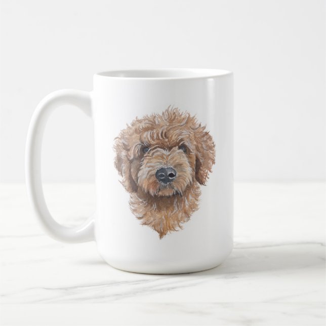 Taza De Café Perro dorado - Mug clásico, 15 oz (Izquierda)