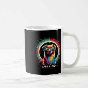 Taza De Café Perro Eclipse Solar Con Gles Eclipépticos Solares