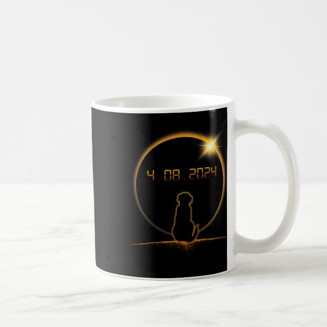 Taza De Café Perro Eclipse Solar Total (Derecha)