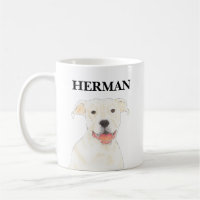 Perro embellecedor de Pitbull blanco personalizado