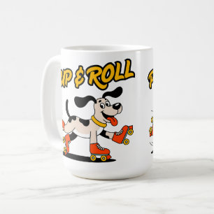 Taza De Café Perro en patines de patinaje