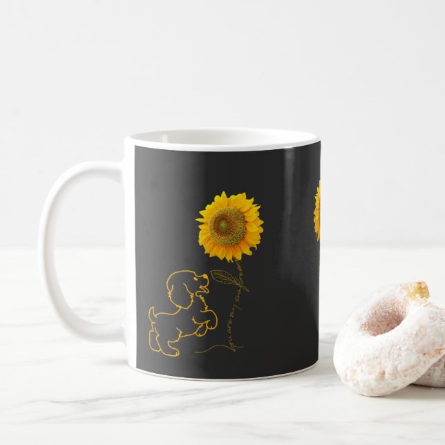 Taza De Café Perro, eres mi brillo solar (Con donut)