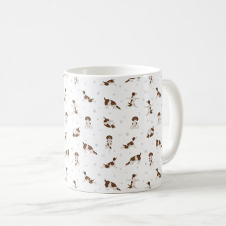 Taza De Café Perro esnaniel de Bretaña haciendo yoga