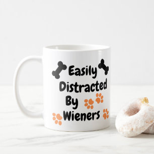 Taza De Café Perro fácilmente distraído por Wieners