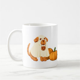 Taza De Café Perro fantasma con calabazas