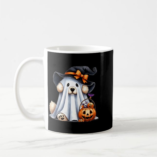 Taza De Café Perro Fantasma de Halloween (Izquierda)