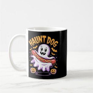 Taza De Café Perro Fantasma Divertido Hotdog Halloween