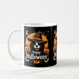 Taza De Café Perro Feliz Halloween para Mujeres