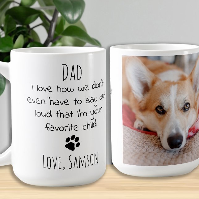 Taza De Café Perro fotográfico Mascota lindo papá café Mug (Subido por el creador)