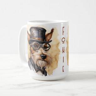Taza De Café Perro Fox Terrier Steampunk