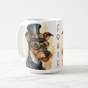 Taza De Café Perro Fox Terrier Steampunk