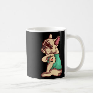 Taza De Café Perro francés Bulldog amo a mamá Tattoo Lover Funn