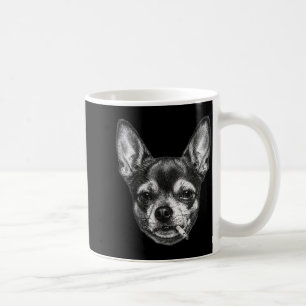 Taza De Café Perro Fumando Cigarrillo Divertido Chihuahua Meme