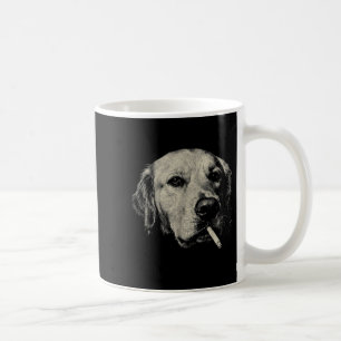 Taza De Café Perro fumando cigarrillo divertido meme de golden 