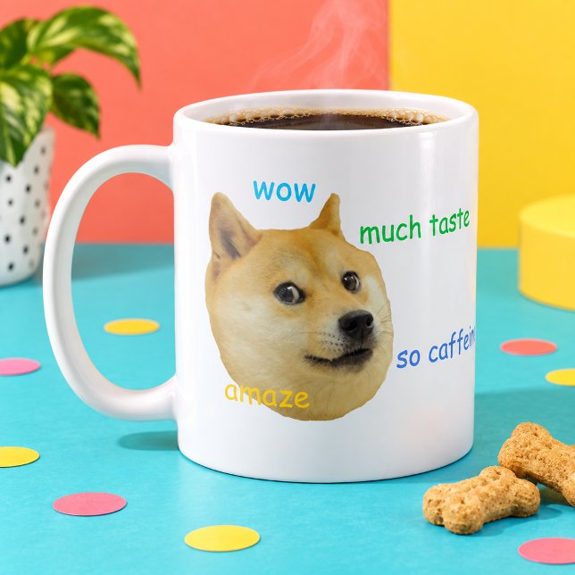 Taza De Café Perro Funny Doge Meme Shiba Inu Wow Much Café (Subido por el creador)