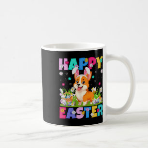 Taza De Café Perro galés Corgi Feliz Semana Santa Caza de huevo