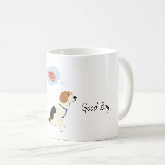 Taza De Café Perro gastrónomo del beagle (Anverso derecho)