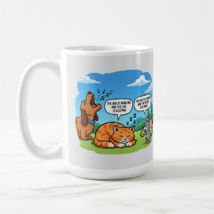 Taza De Café Perro, gato y ratón divertidos de dibujos animados