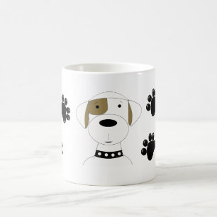 Taza De Café Perro genial con huellas de patas