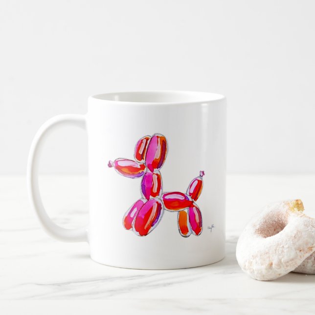 Taza De Café Perro globo (Con donut)