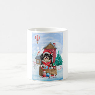 Taza De Café Perro Havanés en la Casa de Perros de Navidades de
