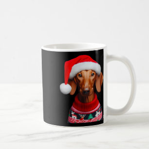 Taza De Café Perro hedor del faraón con Navidades de Santa Hat