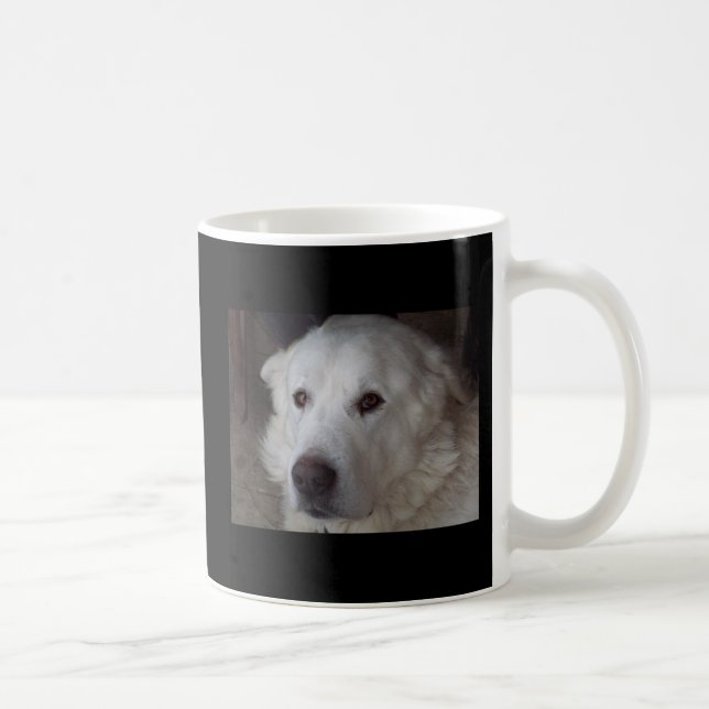 Taza De Café Perro hermoso de los grandes Pirineos (Derecha)