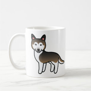 Taza De Café Perro Husky Siberiano Cartoon Sable