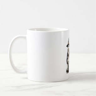 Taza De Café Perro Husky Siberiano Fantasma de Halloween