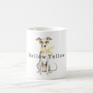 Taza De Café Perro italiano elegante Mellow Yellow