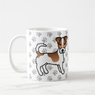 Taza De Café Perro Jack Russell Terrier de pelaje áspero blanco