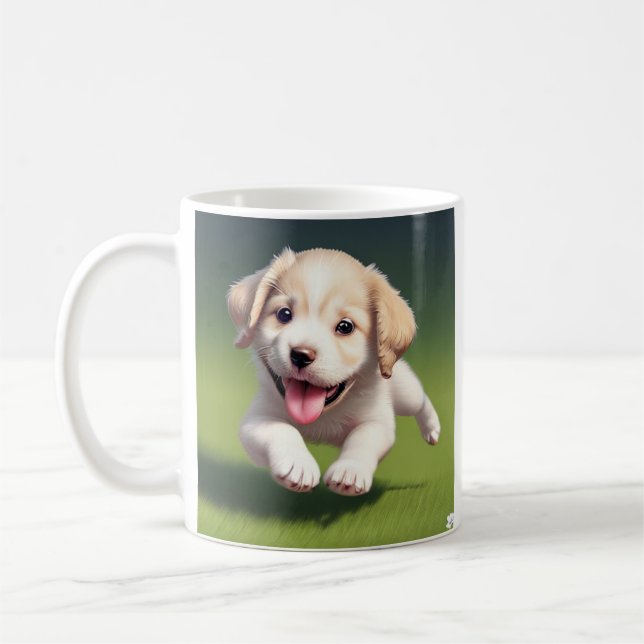 Taza De Café Perro laborioso personalizado labrador labrador (Izquierda)
