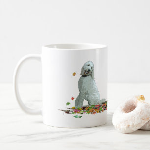 Taza De Café Perro Labradoodle En Hojas Café Mug