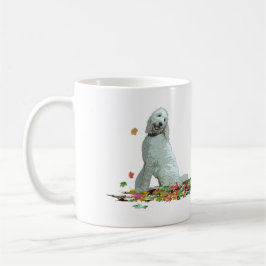 Taza De Café Perro Labradoodle En Hojas Café Mug