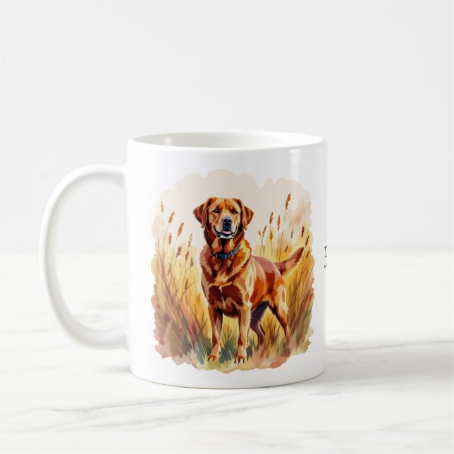 Taza De Café Perro Labrador Retriever Fox Rojo (Izquierda)