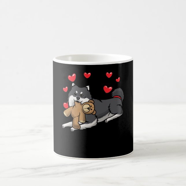 Taza De Café Perro Lapphund Finés Con Animal Lleno (Centro)