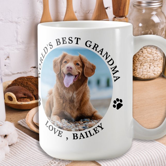 Taza De Café Perro lindo Abuela Mascota personalizada Foto Perr (Subido por el creador)